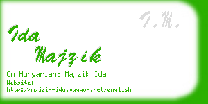 ida majzik business card